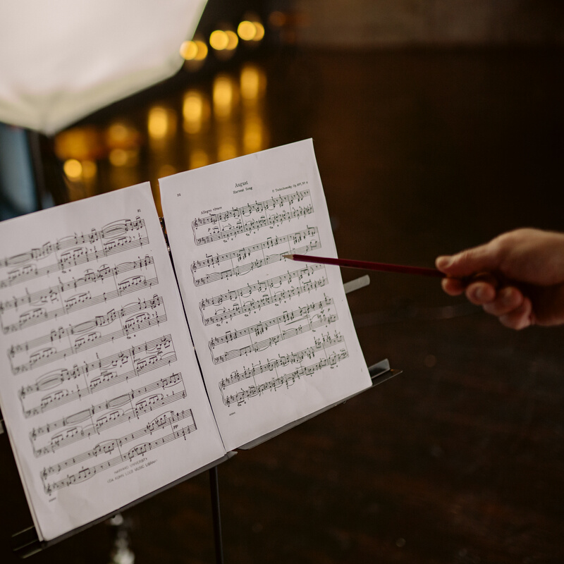 A Musical Notes on a Music Stand